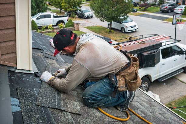 Professional Flat Roof Repair technician working in Riverside, RI